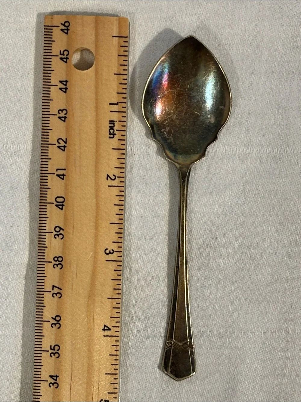 Vintage Silverplate Sugar Shell Spoon 4.5